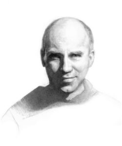 Thomas Merton portrait painting by S. Brooke Anderson